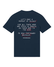 Outside is free unisex cycling T-shirt (navy)