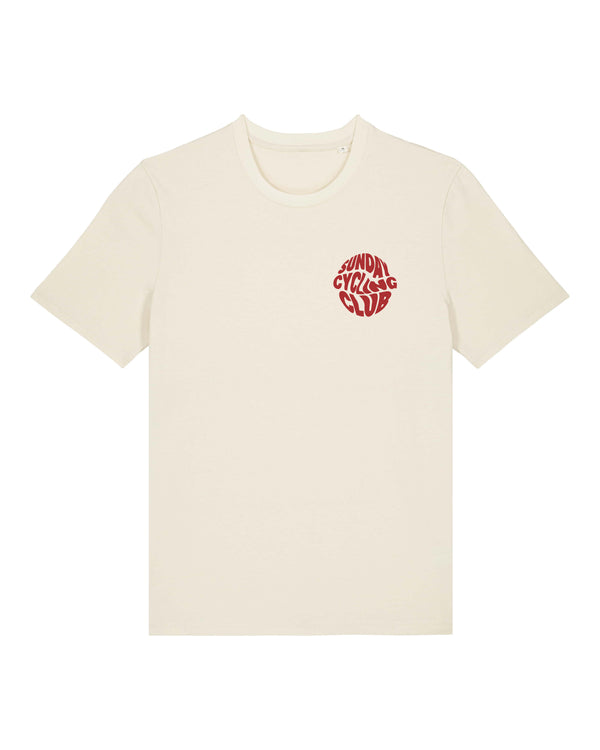 Sunday Cycling Club oversized unisex cycling T-shirt (natural)