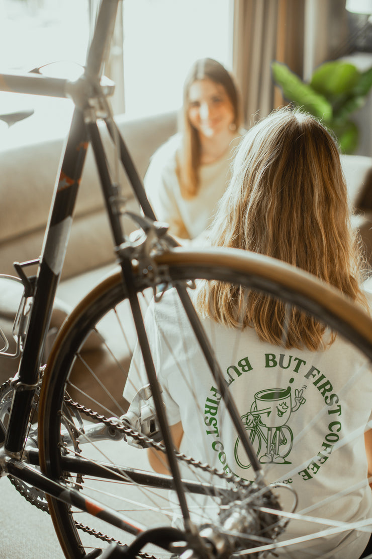 But first coffee cycling T-shirt