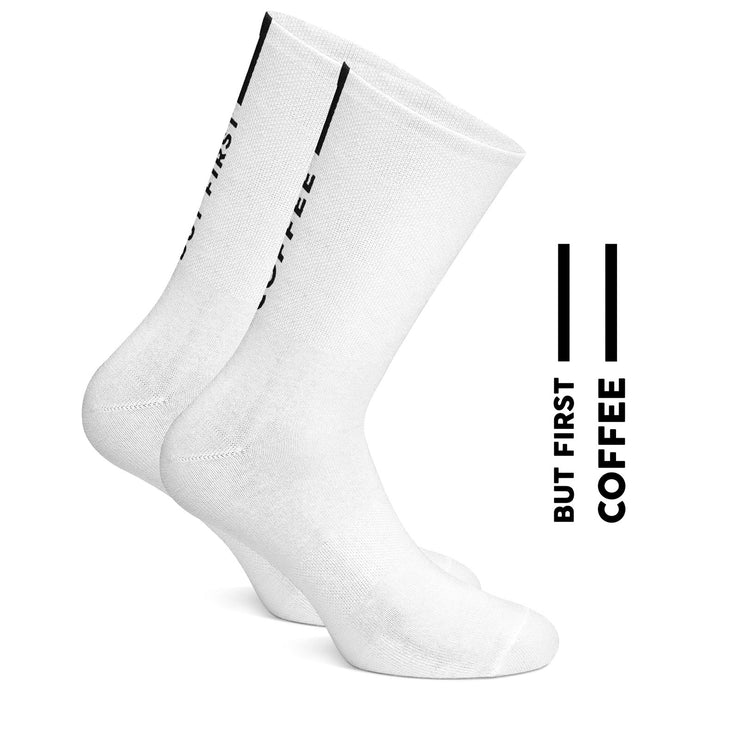 rennrad socken weiß herren But first coffee Radfahren Socken Weiß