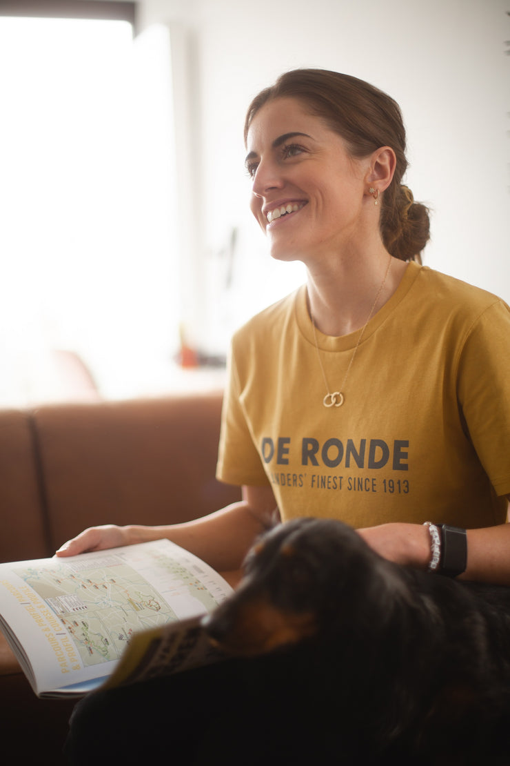 Ronde van Vlaanderen cycling T-shirt ochre