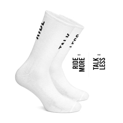 white premium cycling socks
