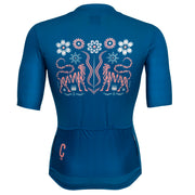 Tiger women's cycling jersey blue