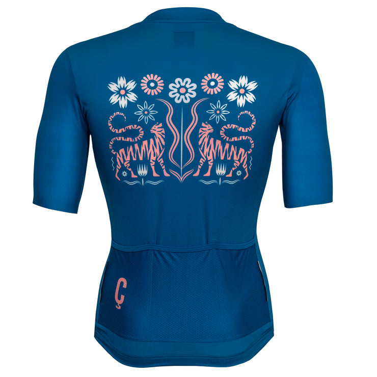 Tiger cycling jersey blue